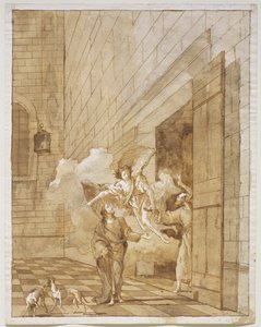 Pyhän Pietarin ja Pyhän Johanneksen vapauttaminen vankilasta, noin 1770 tekijältä Giovanni Domenico Tiepolo