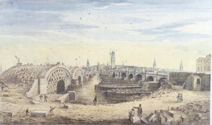 Uuden London Bridgen rakentaminen vanhan London Bridgen rinnalle tekijältä Gideon Yates