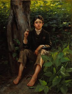 Hänen ensimmäinen savunsa 1878 (Öljy kankaalle)