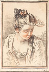 Cap de dona jove, 1773. Cap de dona jove, 1773. tekijältä Gilles Demarteau