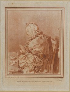 Madame Geoffrinin muotokuva 1699-1777, 1770. tekijältä Gilles Demarteau