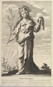 Lybian Sibyl, n. 1635. Tekijät: Gilles Rousselet, Abraham Bosse.