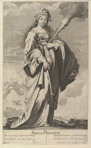 Phrygian Sibyl, n. 1635. Tekijät: Gilles Rousselet, Abraham Bosse.