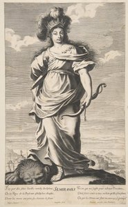 Semiramis, n. 1639-40. Tekijät: Gilles Rousselet, Abraham Bosse.