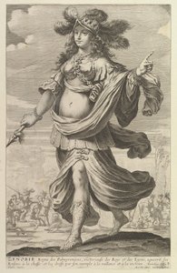 Zenobia, 1647. Tekijät: Gilles Rousselet, Abraham Bosse.