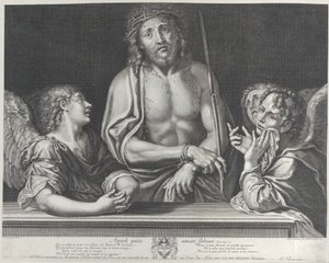 Ecce Homo kolmen enkelin kanssa, 1634-86. tekijältä Gilles Rousselet