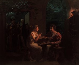 Ferdinand ja Miranda pelaamassa shakkia, 1822.