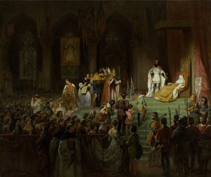 Kuolleiden Inês de Castron kruunaus Coimbran katedraalissa, 1827-1828.