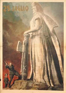 Toinen maailmansota - 25. heinäkuuta Pietro Badoglio murtaa symbolisesti fasismin kuningas Vittorio Emanuele III:n avustuksella