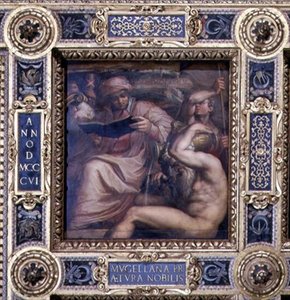 Mugellon alueen allegoria Salone dei Cinquecenton katosta