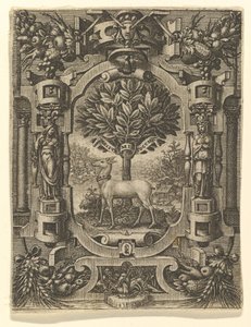 Lucrezia Gonzagan tunnus, ennen vuotta 1566. tekijältä Giorgio Ghisi