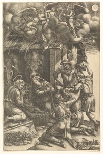 Paimenten palvonta, 1570-luvun loppu. tekijältä Giorgio Ghisi