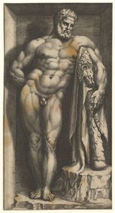 Farnese Hercules, 1570-luvun loppu. tekijältä Giorgio Ghisi
