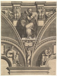 Persialainen sibyla, sarjasta Profeetat ja Sibylit Sikstuksen kappelissa, 1570-75.