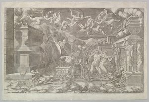 Hesekielin näy, 1554. tekijältä Giorgio Ghisi