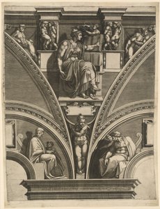 Eritrealainen Sibyl tekijältä Giorgio Ghisi after Michelangelo