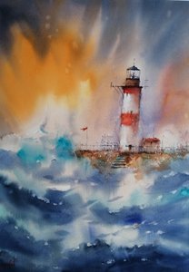Lighthouse Golden Storm tekijältä Giorgio Gosti