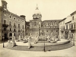 Pretoria-suihkulähde, Palermo, Italia, valokuva Giorgio Sommer tekijältä Giorgio Sommer
