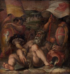 Allegoria Colle val dElsasta ja San Gimignanosta, 1563-1565 tekijältä Giorgio Vasari