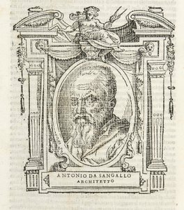 Milano, Biblioteca Braidense, Vite de piv excellent, Giorgio Vasari 1568, Antonio da Sangallo tekijältä Giorgio Vasari