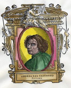 Taidemaalari Andrea Del Castagnon (n. 1410 - 1457) muotokuva. Giorgio Vasarin taiteilijoiden ja kuvanveistäjien elämäkertoja. tekijältä Giorgio Vasari