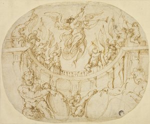 Tutkimus Allegoriaa varten kahdesta Firenzen kaupunginosasta varten tekijältä Giorgio Vasari