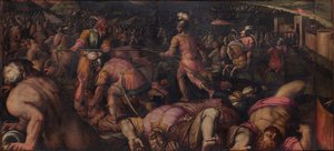 Taistelu Radagaisusta vastaan Faesulaessa vuosina 406, 1563-1565 tekijältä Giorgio Vasari