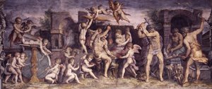 Vulcanin takomo, 1556-1557 tekijältä Giorgio Vasari