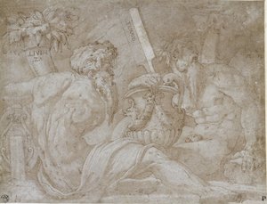 Kolme jokijumalaa tekijältä Giorgio Vasari