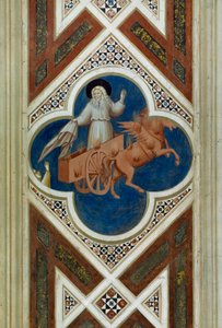 Giotto on ottanut Elian taivaaseen, yksityiskohta Kristuksen elämästä ja kärsimyksestä tekijältä Giotto (c.1266 1337)