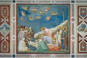 Valituslaulu kuolleesta Kristuksesta, yksityiskohta Kristuksen elämästä ja kärsimyksestä tekijältä Giotto (c.1266 1337)
