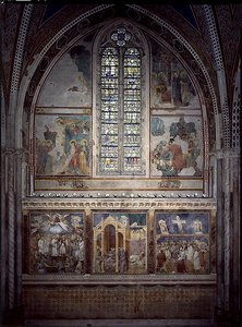 Kohtauksia Kristuksen elämästä ja Pyhän Franciscuksen syklistä tekijältä Giotto (c.1266 1337)