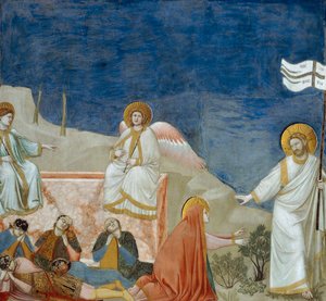 Kristuksen ylösnousemus, yksityiskohta Kristuksen elämästä ja kärsimyksestä, Giotto