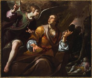 Hagar ja enkeli, n. 1640 (öljy kankaalle)