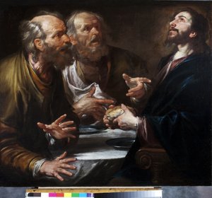 Illallinen Emmauksessa, n. 1645-1650 (öljy kankaalle)