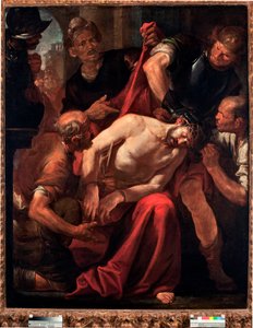 Kristuksen pilkka (sotilaat pilkkasivat Jeesusta) Gioacchino Assereton (1600-1649) maalaus 1600-luvun Genes, Musei di Strada Nuova