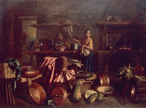 Sisäkeittiö, kirjoittanut Gian Domenico Valentino (1630-1708) tekijältä Giovan Domenico Valentino