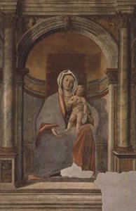 Madonna ja lapsi (fresko) tekijältä Giovanni Buonconsiglio