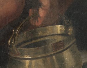 Ristiinnaulitseminen, yksityiskohta (fresko siirretty alukseen) (yksityiskohta 3704290) tekijältä Giovanni (fl.1537 d.c.1570) Fratino