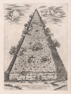 Rooman loiston peili: Caius Cestiuksen pyramidi, 1582, 1582.
