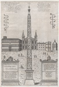 Rooman loiston peili: Konstantinuksen egyptiläinen obeliski, 1589, 1589.