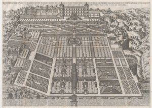 Roomalaisen loiston peili: Tivolin palatsi ja puutarhat, 1581, 1581. tekijältä Giovanni Ambrogio Brambilla.