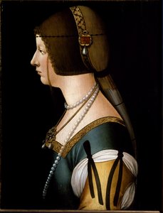 Impress Bianca Maria Sforzan muotokuva tekijältä Giovanni Ambrogio de (circle of) Predis
