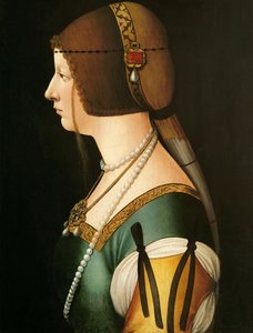 Muotokuva Bianca Maria Sforzasta 1472-1510, Maximilian I:n, Pyhän Rooman keisarin, toisesta vaimosta, 14
