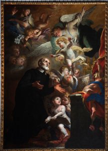 Lapsen ilmestyminen San Filippo Nerille. 1687 (öljy kankaalle)