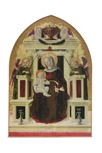 Madonna ja lapsi enkelien kanssa, n. 1455-60 (suspidaattipaneeli). tekijältä Giovanni Angelo d