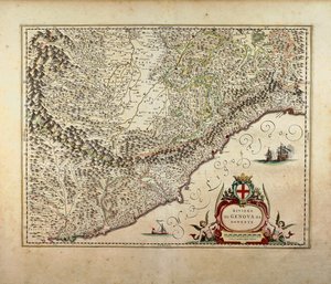 Kartta Länsi-Ligurian alueesta, kirjoittanut Giovanni Antonio Magini tekijältä Giovanni Antonio Magini