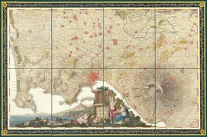 Vuoden 1793 kartta Napolin ympäristöstä tekijältä Giovanni Antonio Rizzi-Zannoni