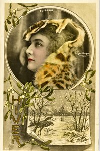 Postikortti: Mademoiselle Dufresnen muotokuva, Music Hall Artist tekijältä Phillipe de Marlier