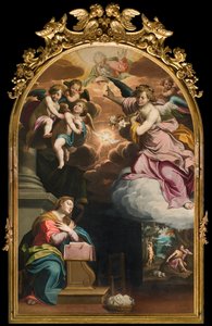 South Transept, Ilmoituksen alttari, Giovanni Battista Trottin alttaritaulu, joka tunnetaan nimellä Il Malosso 1594